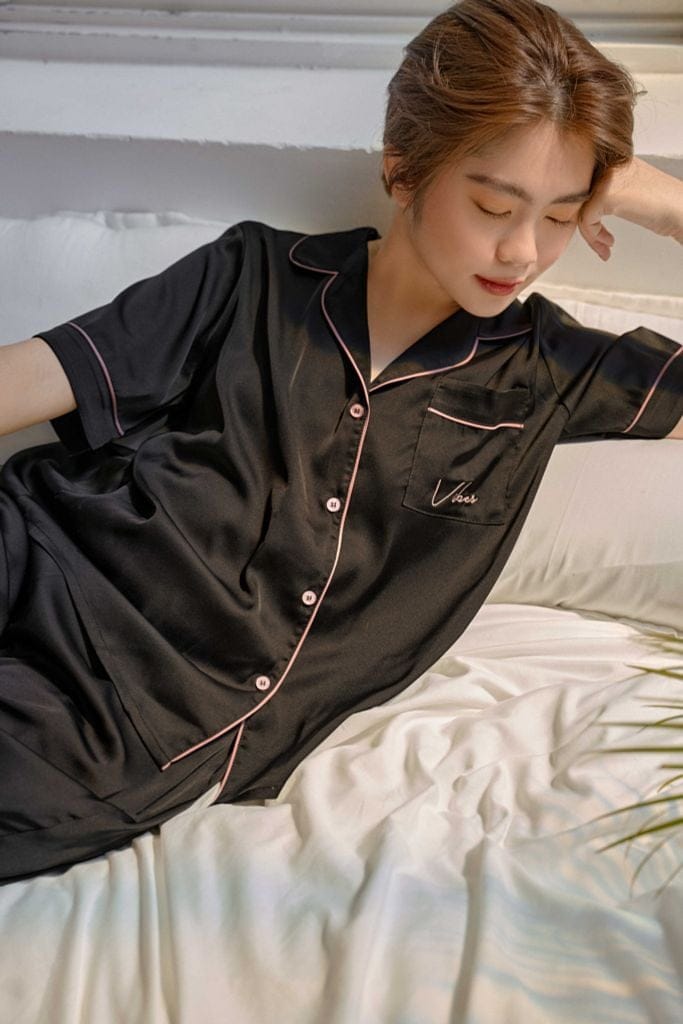 Pyjama Trơn Sang Trọng Lụa Mát Lạnh - Ảnh 2