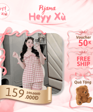 Pijama Cổ Bèo Công Chúa Chất Dũi Mát Caro Hồng Trắng Dễ Thương