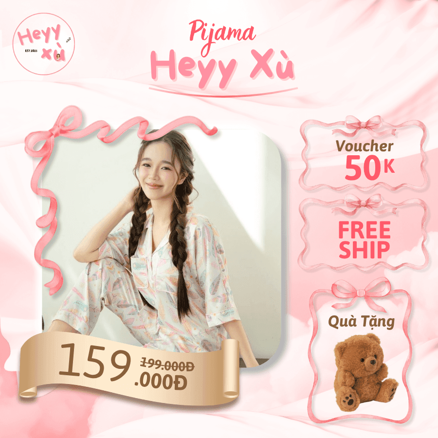 Pyjama Họa Tiết Form Cánh Dơi Chất Liệu Lụa Satin