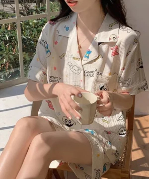 Alternative view of Pyjama Họa Tiết Hoạt Hình Đáng Yêu Chất Đũi