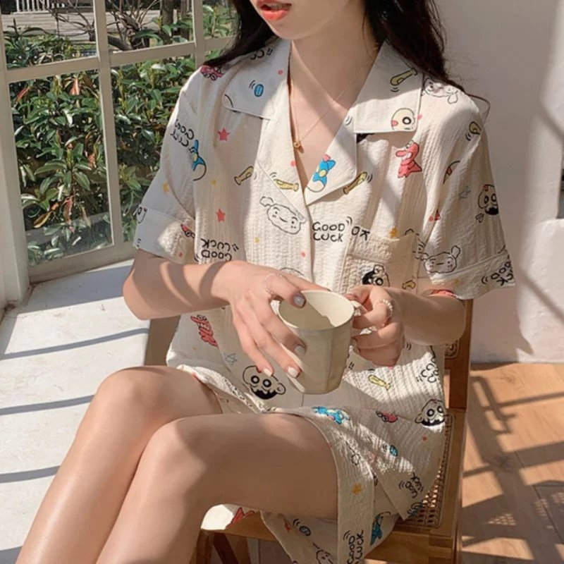 Pyjama Họa Tiết Hoạt Hình Đáng Yêu Chất Đũi - Ảnh 2